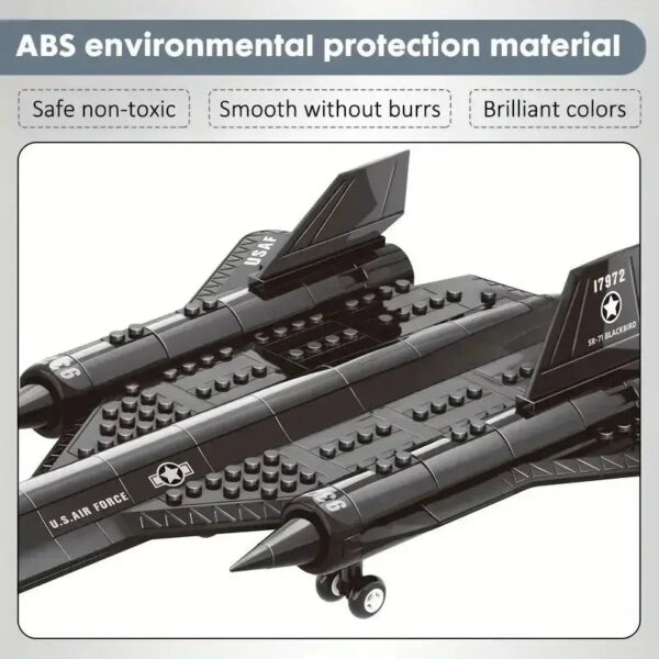 Military Technical USA SR71 Blackbird Stealth Supersonic Reconnaissance Aircraft Building Blocks Fighter Model Brick Kid Boy Toy