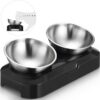 f1e0c23083b11160 Cat Bowls - Elevated Cat Food Bowls, Anti Vomiting Cat Bowl Set, Stainless Steel Cat Bowls,Cat Bowls for Food and Water, Raised Cat Bowls for Indoor Cats, Orthopedic Cat Bowl