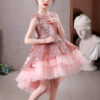 Kids Dress For 4-12 Girls Sequined Cake Skirt Wedding Party Tailing Elegant Princess Sleeveless Children’s Dresses