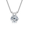 f2241ed4ff6511b2 IOGOU 1 Carat D Color Diamond Pendant Real Sterling Sier Simulated Engagement Moissanite Necklace Gift