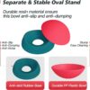 f22a1f740df885f8 2Pcs Cat Bowls Elevated Cat Food Bowl Adjustable Cat Dish Anti-Slip and Anti-Noise Raised Cat Bowl Protecting Pet’s Spine Thickened Plastic Bowl Suitable for Indoor Cats, 17 Oz