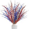 f2451ed2d7044c0c Sggvecsy 10 Pcs 29.5’’ Long Artificial Jasmine Flowers Tall Fake Flower Bouquet Faux Jasmine Plants Dry Branches for Wedding Home Party Office Hotel Restaurant Kitchen Decoration(Blue)