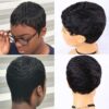 Short Straight Wigs Natural Color Brazilian Remy Pixie Cut Cheap Human Hair Wig For Black Women MYLOCKME