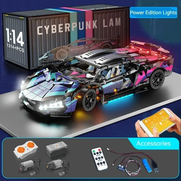 1314Pcs Technical Sport 67128 Building Blocks Lamborghini Hypercar Racing Car Model Toys Kid Adult Gift