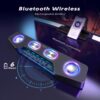 FIFINE Bluetooth RGB Gaming Speakers, Wireless/Wired Computer Speakers with Dynamic Lights for PC, Phone, Parties & Gaming - A16