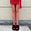 Women Socks Tights Stockings Slim See-Through Lingerie Lace Leggings Winter Women's Pantyhose Red Bodys Sexy Mujer Bottom