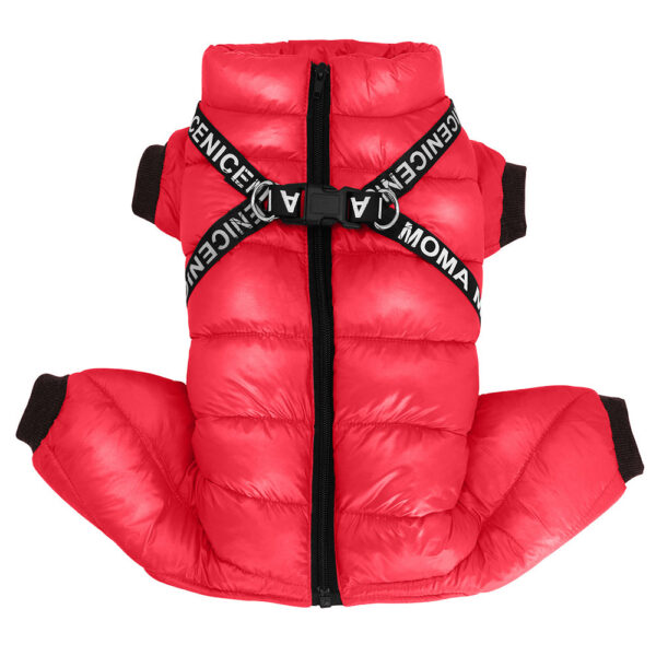 Winter Clothes Super Warm Pet Dog Jacket Coat With Harness Waterproof Puppy Clothing Hoodies For Small Medium Dogs Outfit