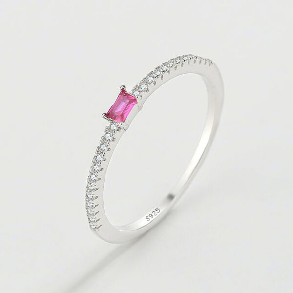 f29ee65eb5ddb5af NEW Simple Genuine S Sier Ring For Women Amethyst Single Row of Diamond Zircon Engagement Valentine's Day Gift Jewelr