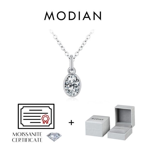 f2a46197df01c159 MODIAN 6 Styles D Color Geometric Moissanite Necklaces 925 Sterling Silver Dazzling Pendant Necklace For Women Fine Jewelry