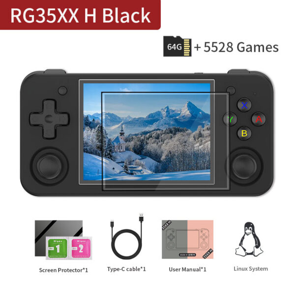 ANBERNIC RG35XX H Handheld Game Console Linux 3.5 inch IPS Screen H700 Retro Video Player 3300mAh 64G 5528 Classic Games