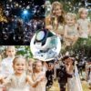 2025 Upgraded Version of the Bubble Machine with Remote Control, Automatic Rotation, and Rgb Lights, 1800Mah Rechargeable Battery, Type-C Charging, Suitable for Children, Weddings, Birthday Parties, and Outdoor Activities, Bubble Machine Does Not Include