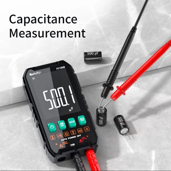 f2b00b5e71adf329 MASTFUYI Mini Digital Multimeter Smart Electrician Tester For DC/AC Voltage Capacitance Ohm Hz NCV Professional Multitester