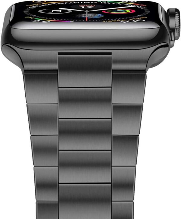 iiteeology Compatible with Apple Watch Band 49mm 45mm 44mm, Upgraded Solid Business Stainless Steel Band for Apple iWatch Series 9/8/7/Ultra,Silver