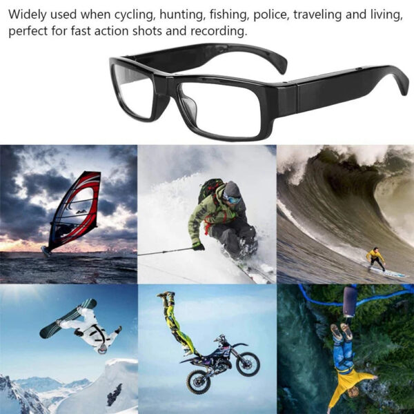 f2c994ed7d5e74b0 1080P HD Mini Camera Glasses Cycling Recording Glasses Camera Smart Glasses for Cycling, Outdoor, Fishing, Police, Travelling