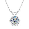 AnuJewel 1ct 3ct 5ct D Color Moissanite Diamond Top Quality Gold Plated Pendant Necklace Fine Jewelry Gifts Wholesale