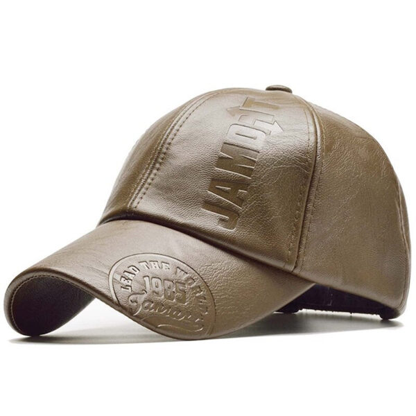 f2de2255b52acc32 Pu Leathe Letter Printing Baseball Caps Spring and Autumn Outdoor Adjustable Casual Hats Sunscreen Hat