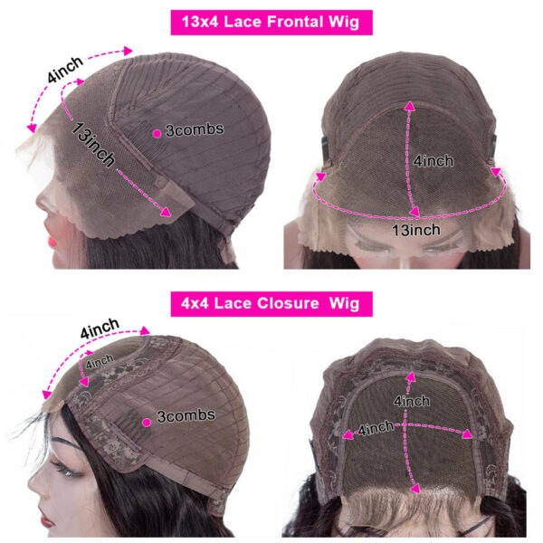f2e28cb620874cd2 30inch 13x4 Body Wave Front PrePlucked Brazilian Human Hair Frontal Wigs For Women 4x4 Lace Closure Wig