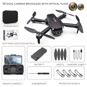 KBDFA New Drone H16 GPS Professional Dual Camera Dron Quadcopter Brushless Aerial Photography Laser Obstacle Avoidance RC Toy