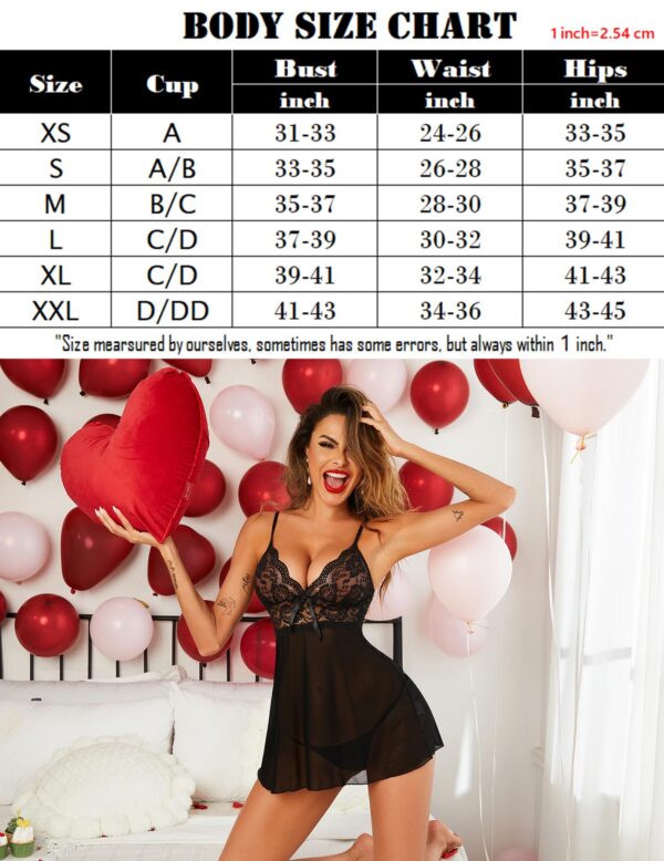 f30b2f54a4b0e5f0 Avidlove Women Lingerie Lace Babydoll Strap Chemise Halter Teddy V Neck Sleepwear