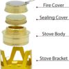 f31824c0995cdf06 Famgee Outdoor Mini Portable Alcohol Stove Burner for Backpacking Hiking Camping Survival (Gold)
