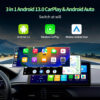 Imagebon Android 13 Dash Cam Wireless CarPlay & Android Auto Car DVR Netflix Google Play GPS Bluetooth Rearview Mirror Camera