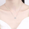 KNOBSPIN 10ct Emerald Cut Moissanite Pendant Lab Diamonds with GRA Certificates s Sterling Sier Wedding Necklaces for women