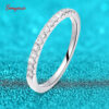 Smyoue Test Passed Moissanite Matching Wedding Diamond Band for Women Sterling Sier Female Crown Single Tail Ring