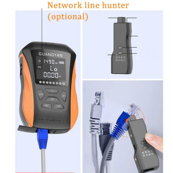 FTTH Mini 6 in 1 Optical Fiber Power Meter OPM Fiber Optical RJ45 Cable Tester  Visual Fault Locator 30mw VFL Laser PenLED Light