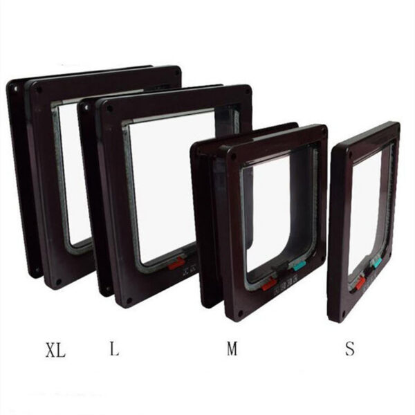 with 4 Way Lock Security Flap for Dog Kitten Small Pet Door Kit Cat Puppy Safety Gate S/M/L 5 Colors