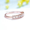 f375adb6e33b4fd2 Kuololit Soild 585 14K Rose Gold Moissanite Band for Women Baguette Solitaire Matching Wedding Diamond Ring Engagement