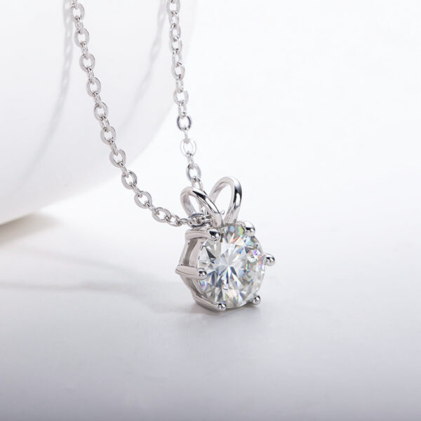 AnuJewel 1ct 3ct 5ct D Color Moissanite Diamond Top Quality Gold Plated Pendant Necklace Fine Jewelry Gifts Wholesale