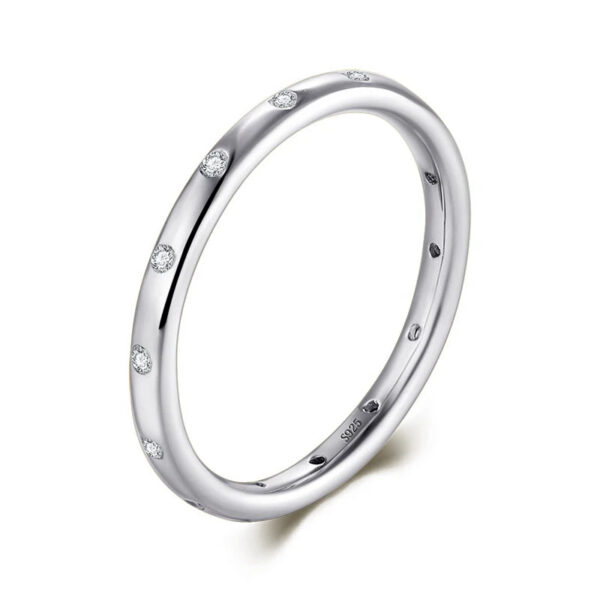f380efc4c1ca2c96 Modian 100% Real 925 Sterling silver Stackable Ring Clear Fashion Simple CZ Wedding For Women Genuine Classic Jewelry