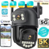 f3818276ec89b356 10MP PTZ IP Camera 8MP 5K Outdoor Dual Lens Dual Screen 5G WIFI Camera AI Tracking Security Protection CCTV Surveillance Camera
