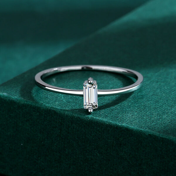 f38ff2a69d3a7f81 2024 NEW Exquisite Rectangle Rings for Women Diamond Cubic Zircon Pure Sterling Sier Fine Party Birthday Gifts Jewelry