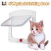f3a547f6caefb61f Way Locking Cat Flap Door Interior Exterior Weatherproof Pet Doors Cats Doggie Suitable For Window & Wall 4 W