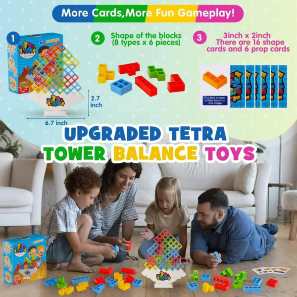 Hot Puzzles Tetra Tower Fun Balance Stacking Building Bloc Board for Kid Adult Friends Team Dorm Family Game Night Partie