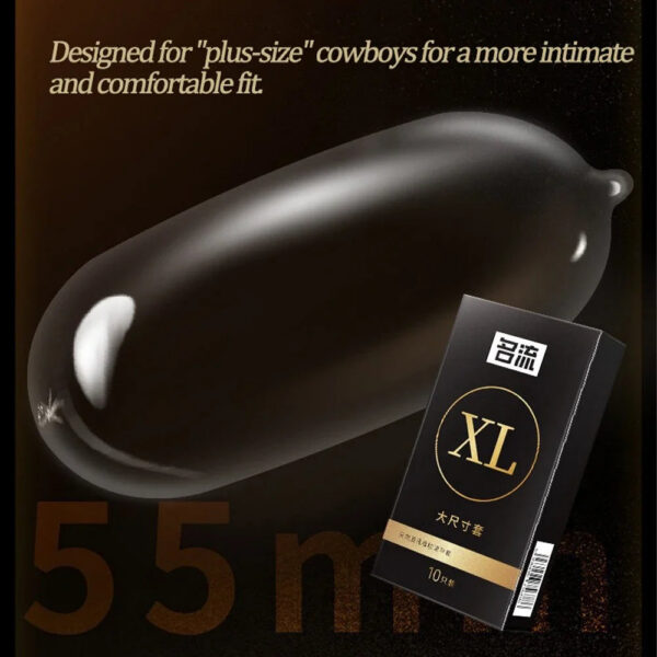 55/56/58/60mm Large Size Condom Natural Latex 50pcs Intimate Penis Sleeves Long Lasting for Men Adult Product Couple Sex Toys