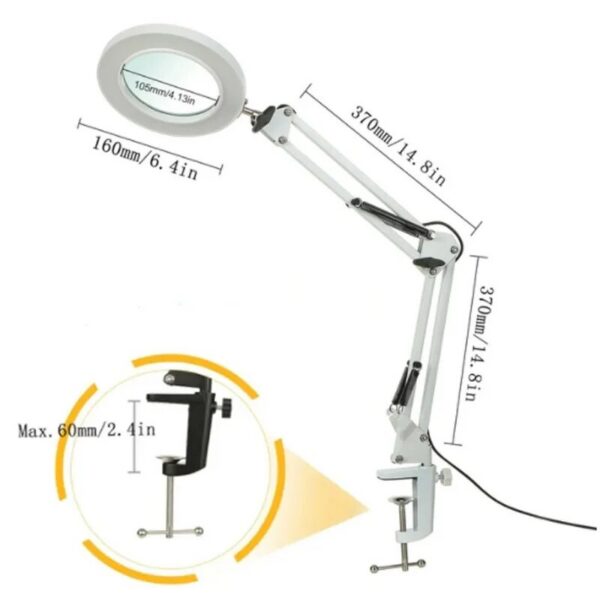 f3c132e58909d703 72LED 8X/10X NEW Illuminated Magnifier USB 3 Colors LED Magnifying Glass for Soldering Iron Repair/Table Lamp/Skincare Beauty