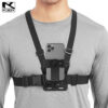 1 PC Adjustable Clip With Chest Strap Fixation Bracket for Sport Mobile Phone Camera Black Holder Accessory