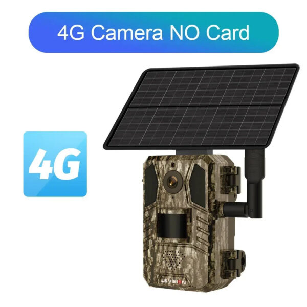 f3da6da516ba86ee LS VISION Solar Hunting Trail Camera 14MP 4G SIM Card IP66 Waterproof 20M PIR Motion Detection Wildlife Camera IR Night Vision
