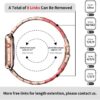 f3e2634d1854b8ad Fullmosa Compatible Apple Watch Bands 41mm 40mm 38mm, Stainless Steel iWatch Band with Case for Apple Watch Ultra2/Ultra Series 9/8/7/6/5/4/3/2/1/SE/SE2, Rose Gold(Short)