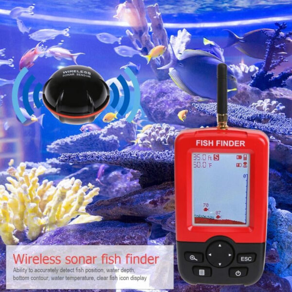 f3e45524de52d3fd Smart Portable Depth Fish Finder with 100 M Wireless Sonar Sensor Echo Sounder Fishfinder for Lake Sea Fishing Saltwater