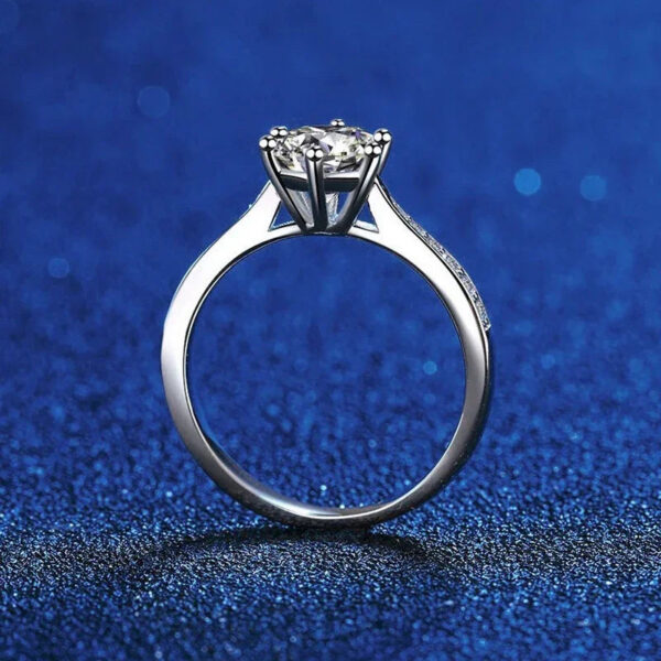 f3ea5511fcd0d0bd NeeTim Real 3 Carat Moissanite Wedding Ring for Women Sterling Sier Round Brilliant Lab Diamond Engagement Rings Gift