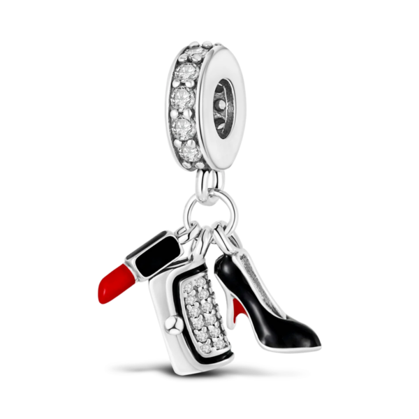 f409c32bc916aaa2 MULA 1PC Sier Plated Dangle Charms Lipstick Plane Insect Pendants Fit Original Bracelet Beads DIY Fashion Jewelry