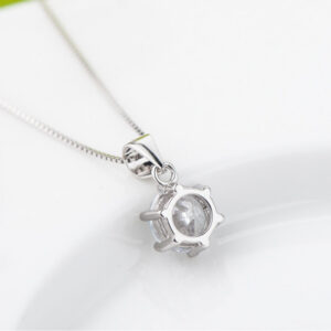 f42aec6e68008e73 1CT Moissanite Pendant For Women Simulated Diamond Necklace S Sterling Sier Jewelry Girl Valentine's Day party Gift
