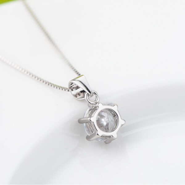 f42aec6e68008e73 1CT Moissanite Pendant For Women Simulated Diamond Necklace S Sterling Sier Jewelry Girl Valentine's Day party Gift