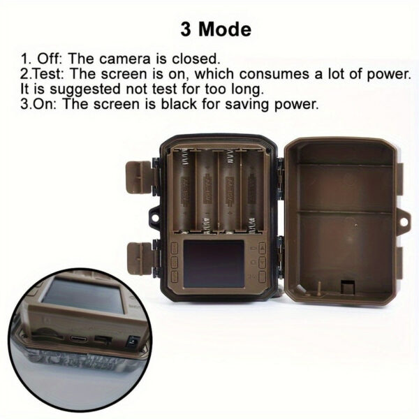 Mini CameraTrail Camera HD Wildlife Monitor 940nm Infrared Night Vision Red and Waterproof for Scouting Hunting