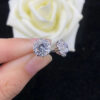 Solid 14K White Gold AU585 Platinum PT950 0.4 Carat Diamond Stud Earrings Moissanite Simple Atmosphere Earrings