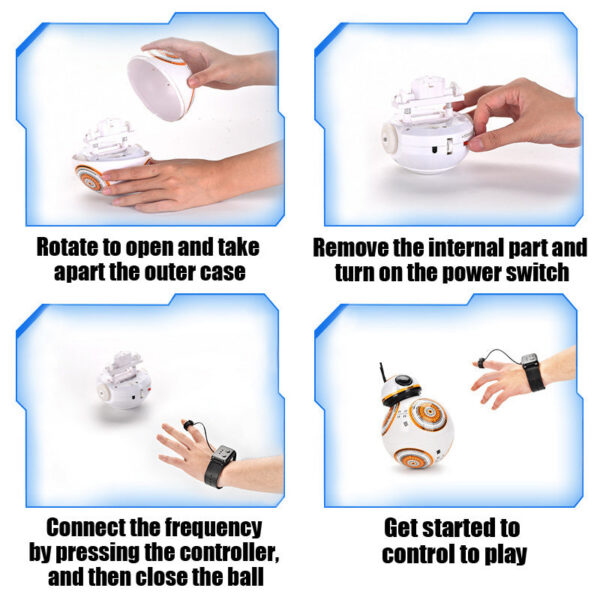 RC 2.4G Radio Remote Control With Sound Watch Gesture Induction Sensor Intelligent Robot Car Model Kid Electronic Toy Gift