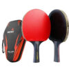 f45b34ca31e43979 6 Star Table Tennis Racket 2PCS Professional Ping Pong Racket Set Pimples-in Rubber Hight Quality Blade Bat Paddle with Bag